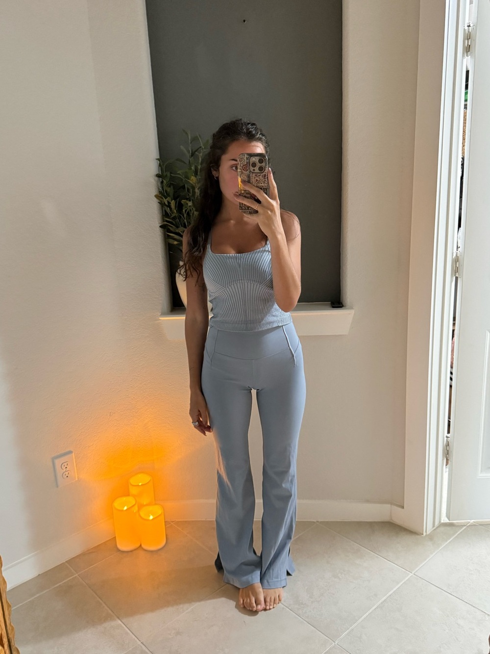lululemon athletica Light Blue Groove High-Waist Flared Pants